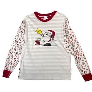 Hannah Andersson Peanuts Snoopy Santa Christmas PJ Top Adult XL Holiday Matching